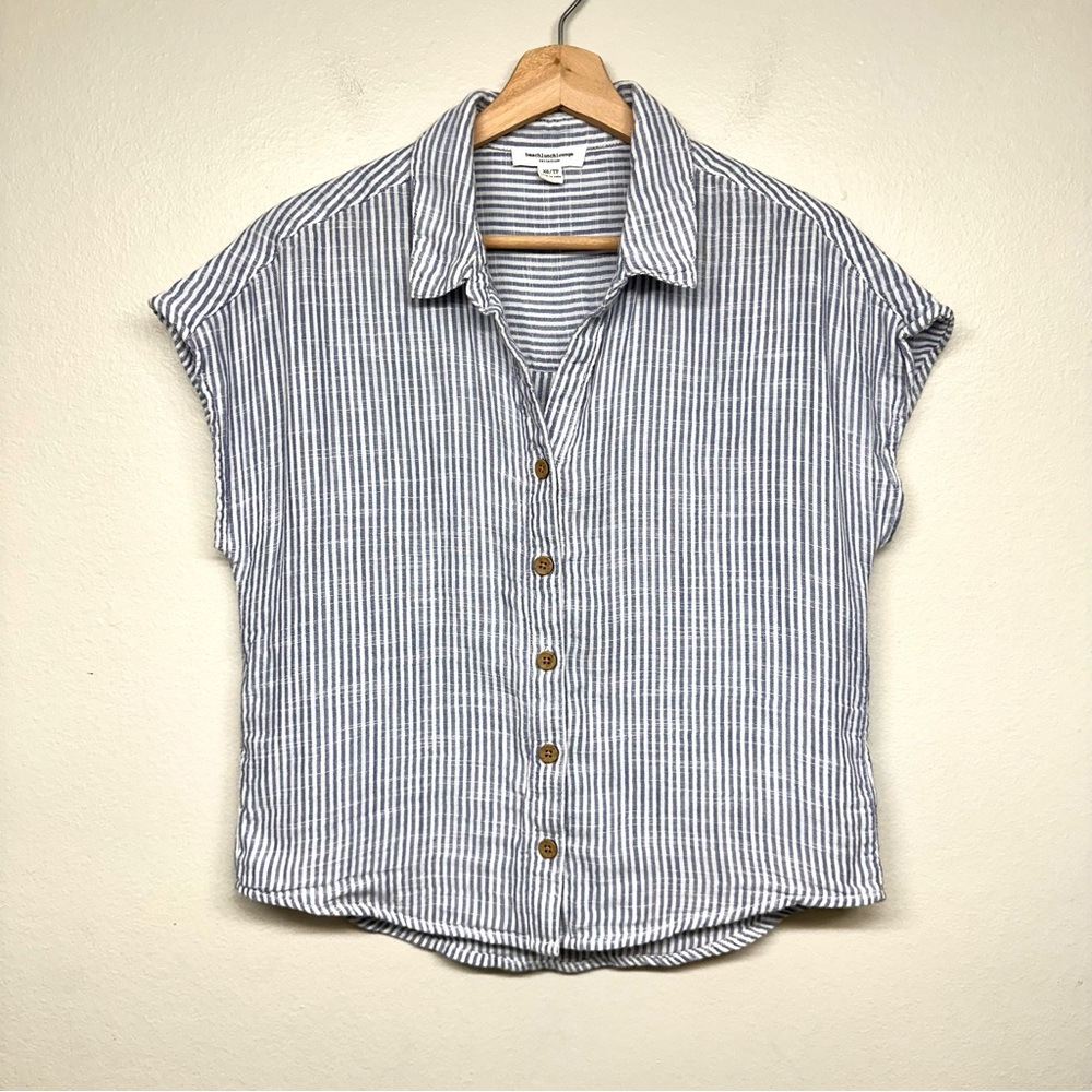 Beach Lunch Lounge Short Sleeve Button Down Shirt Size XS